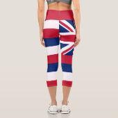 Leggings Capri Drapeau de l'État d'Hawaii (Verso)