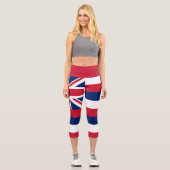 Leggings Capri Drapeau de l'État d'Hawaii (Recto)