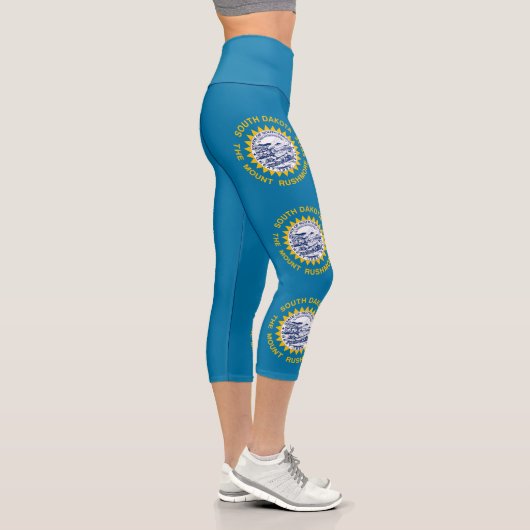 Leggings Capri Drapeau de l'État du Dakota du Sud (Droite)
