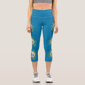 Leggings Capri Drapeau de l'État du Dakota du Sud (Recto)