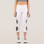 Leggings Capri Drapeau de l'État du Massachusetts (Recto)