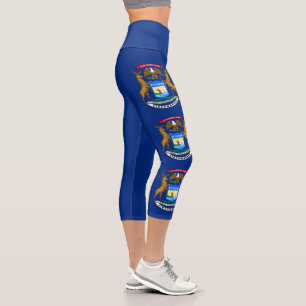 Leggings Capri Drapeau de l'État du Michigan