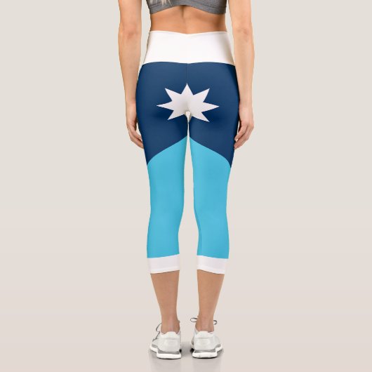 Leggings Capri Drapeau de l'État du Minnesota (Verso)