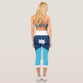 Leggings Capri Drapeau de l'État du Minnesota (Verso)