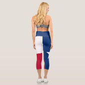 Leggings Capri Drapeau de l'État du Texas (Verso)