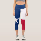 Leggings Capri Drapeau de l'État du Texas (Recto)