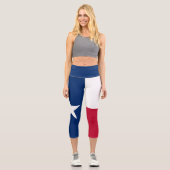 Leggings Capri Drapeau de l'État du Texas (Recto)
