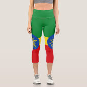 Leggings Capri Drapeau de l'Éthiopie (Recto)