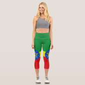 Leggings Capri Drapeau de l'Éthiopie (Recto)