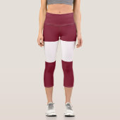 Leggings Capri Drapeau de Lettonie (Recto)