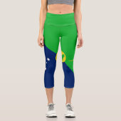 Leggings Capri Drapeau de l'île Christmas (Recto)