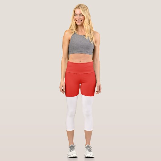 Leggings Capri Drapeau de l'Indonésie (Recto)