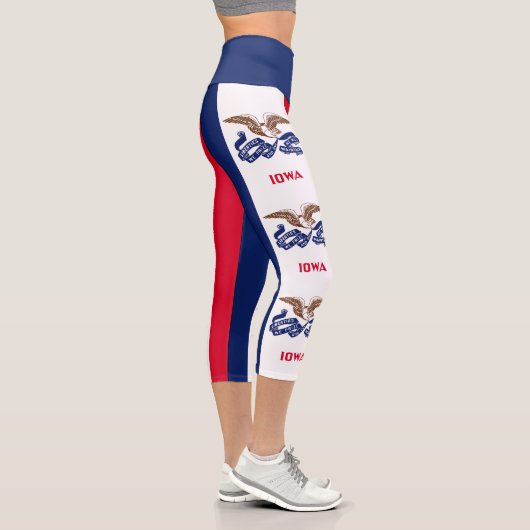 Leggings Capri Drapeau de l'Iowa (Droite)