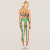 Leggings Capri Drapeau de l'Irlande avec le motif shamrock Capri  (Verso)