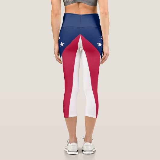 Leggings Capri Drapeau de l'Ohio (Verso)