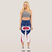 Leggings Capri Drapeau de l'Ohio (Recto)