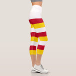 Leggings Capri Drapeau de l'Ossétie du Nord<br><div class="desc">Drapeau patriotique de l'Ossétie du Nord-Alanie.</div>