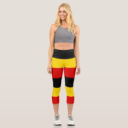Leggings Capri Drapeau de l'Ouganda (Recto)