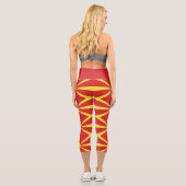 Leggings Capri Drapeau de Macédoine du Nord (Verso)