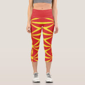 Leggings Capri Drapeau de Macédoine du Nord (Recto)