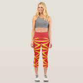 Leggings Capri Drapeau de Macédoine du Nord (Recto)
