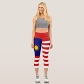 Leggings Capri Drapeau de Malaisie (Recto)
