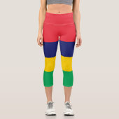 Leggings Capri Drapeau de Maurice (Recto)