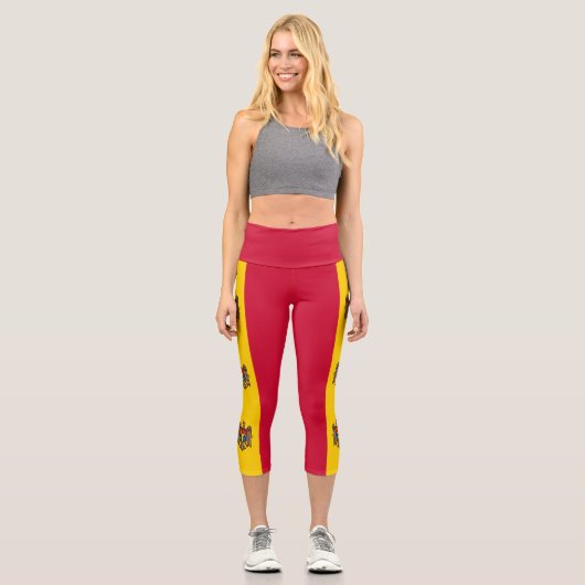 Leggings Capri Drapeau de Moldova (Recto)