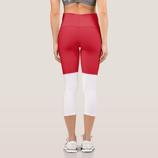 Leggings Capri Drapeau de Monaco (Verso)