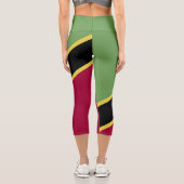 Leggings Capri Drapeau de Saint-Kitts-et-Nevis (Verso)