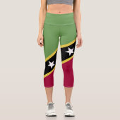 Leggings Capri Drapeau de Saint-Kitts-et-Nevis (Recto)