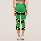 Leggings Capri Drapeau de Saint-Kitts-et-Nevis (Verso)