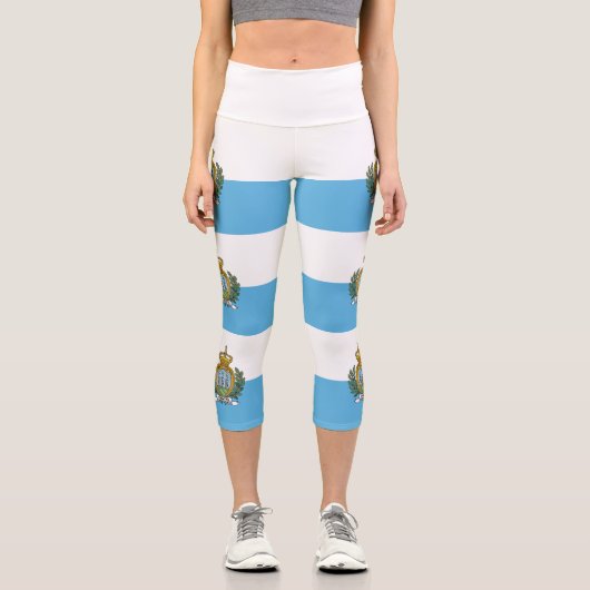 Leggings Capri Drapeau de Saint-Marin (Recto)