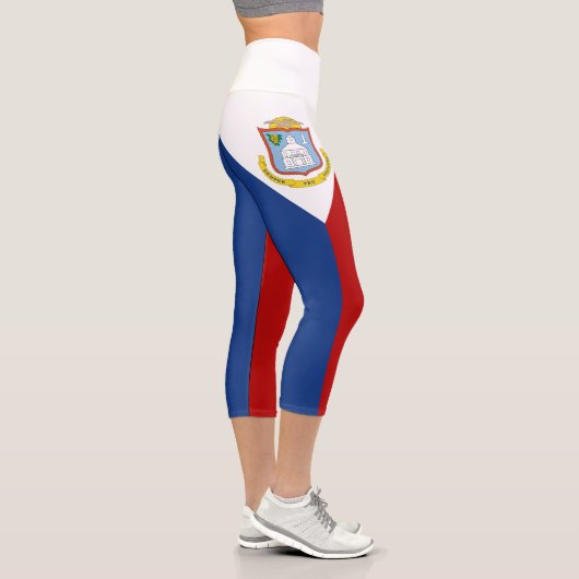 Leggings Capri Drapeau de Saint-Martin (Droite)