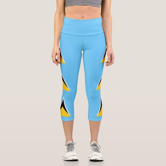 Leggings Capri Drapeau de Sainte-Lucie (Recto)