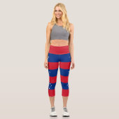 Leggings Capri Drapeau de Samoa (Recto)