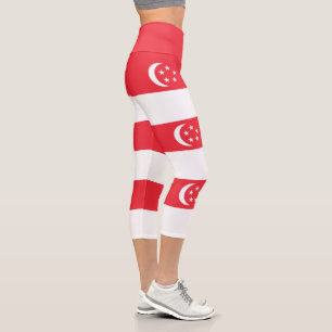 Leggings Capri Drapeau de Singapour