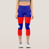 Leggings Capri Drapeau de Taïwan (Recto)