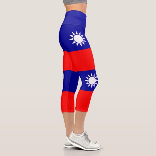 Leggings Capri Drapeau de Taïwan (Droite)