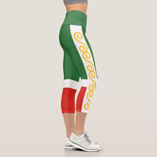 Leggings Capri Drapeau de Tchétchénie (Droite)