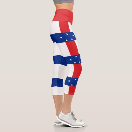 Leggings Capri Drapeau des Antilles Pays-Bas (Droite)