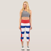 Leggings Capri Drapeau des Antilles Pays-Bas (Recto)