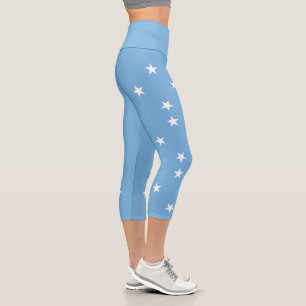 Leggings Capri Drapeau des États fédérés de Micronésie