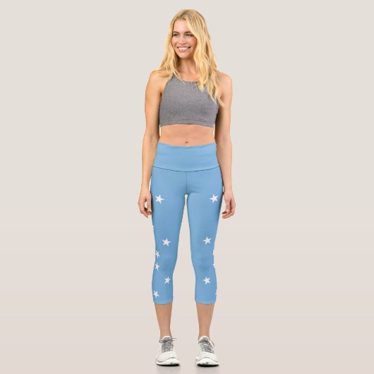 Leggings Capri Drapeau des États fédérés de Micronésie (Recto)