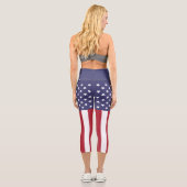 Leggings Capri Drapeau des États-Unis (Verso)