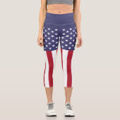 Leggings Capri Drapeau des États-Unis (Recto)