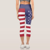Leggings Capri Drapeau des États-Unis (Verso)