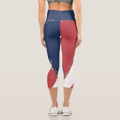 Leggings Capri Drapeau Des États-Unis D'Amérique (Verso)