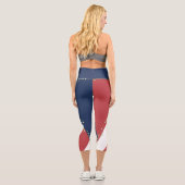 Leggings Capri Drapeau Des États-Unis D'Amérique (Verso)
