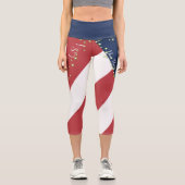 Leggings Capri Drapeau Des États-Unis D'Amérique (Recto)
